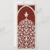 Faire-part de mariage de la dentelle islamique rou (Dos)