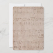 Faire-part de mariage de la feuille de musique rom (Dos)