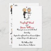 Faire-part de mariage de la figure de l'étiquette (Devant / Derrière)