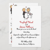 Faire-part de mariage de la figure de l'étiquette (Devant / Derrière)