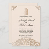 Faire-part de mariage de la Filigue d'or victorien (Devant / Derrière)