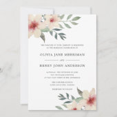 Faire-part de mariage de la fleur de pêche (Devant)