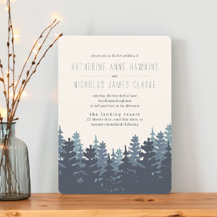 Faire-part de mariage de la forêt d'hiver