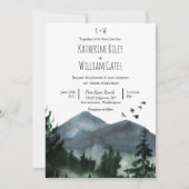 Faire-part de mariage de la forêt rustique (Devant)