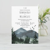 Faire-part de mariage de la forêt rustique (Debout devant)