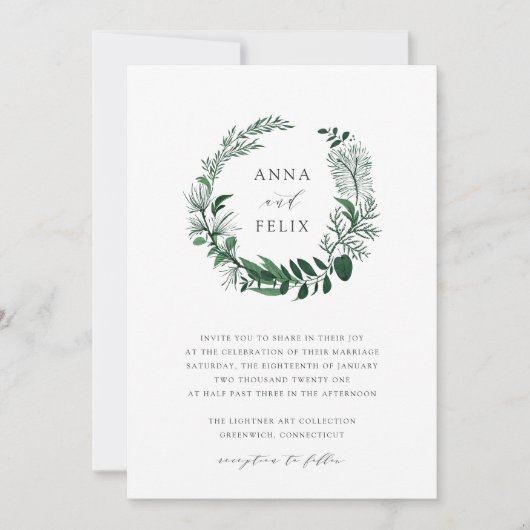 Faire-part de mariage de la forêt sauvage (Devant)