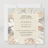 Faire-part de mariage de la jungle bohème (Devant)