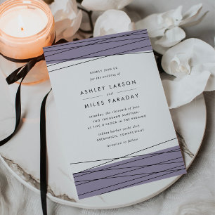 Faire-part de mariage de la ligne Grey Lilac