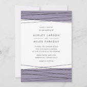 Faire-part de mariage de la ligne | Grey Lilac (Devant)