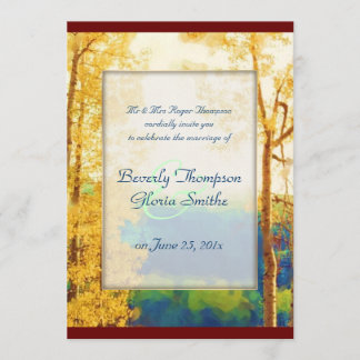 Faire-part de mariage de la lueur d'Aspen