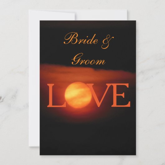 Faire-part de mariage de la lune de récolte complè (Devant)