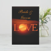 Faire-part de mariage de la lune de récolte complè (Debout devant)