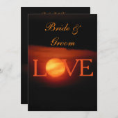 Faire-part de mariage de la lune de récolte complè (Devant / Derrière)