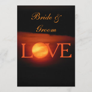 Faire-part de mariage de la lune de récolte complè