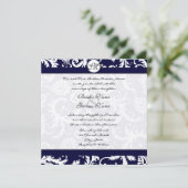 Faire-part de mariage de la Marine Damask Swils (Debout devant)