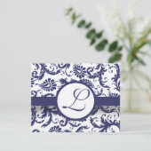 Faire-part de mariage de la Marine Damask Swils (Debout devant)