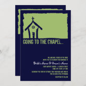 Faire-part de mariage de la marine et de la chapel (Devant / Derrière)