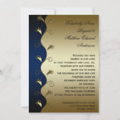 Faire-part de mariage de la Marine et de l'Or (Devant)