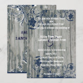 Faire-part de mariage de la Marine et du Vieux Boi (Devant / Derrière)