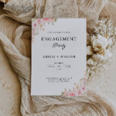 Faire-part de mariage de la partie d'engagement ro