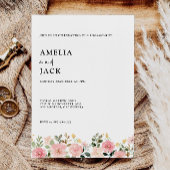 Faire-part de mariage de la partie d'engagement ro