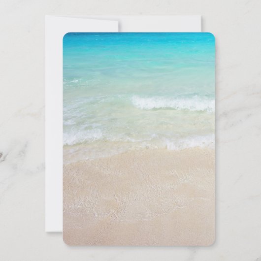 Faire-part de mariage de la plage (Dos)