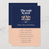 Faire-part de mariage de la police de gâteau (Devant / Derrière)