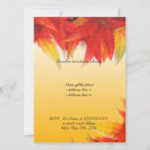 Faire-part de mariage de la religion, tomber feuil (Dos)