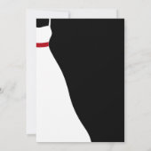 Faire-part de mariage de la robe rouge noire moder (Dos)