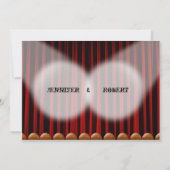 Faire-part de mariage de la scène du rideau de vel (Dos)