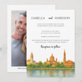 Faire-part de mariage de la skyline de Sant August (Devant / Derrière)
