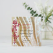 Faire-part de mariage de la soie crémeuse et de l' (Debout devant)