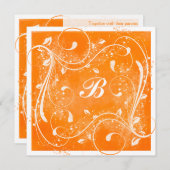 Faire-part de mariage de la tortilla orange et bla (Devant / Derrière)