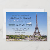 Faire-part de mariage de la Tour Eiffel (Devant)