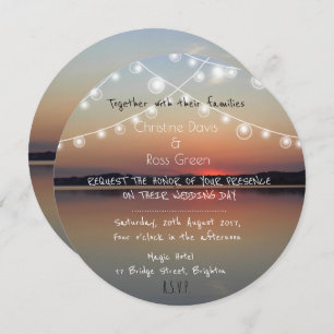 faire-part de mariage de lac romantique personnali