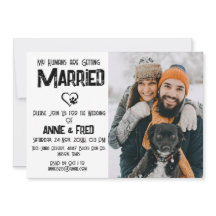 Faire-part de mariage de l'amant animal de chien