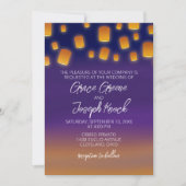 Faire-part de mariage de lanternes (Devant)