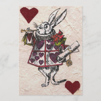 Faire-part de mariage de lapin blanc