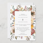 Faire-part de mariage de l'aquarelle de chute (Devant)