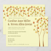 Faire-part de mariage de l'arbre 5x7 de brindille (Devant / Derrière)