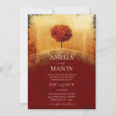 Faire-part de mariage de l'arbre automne (Devant)