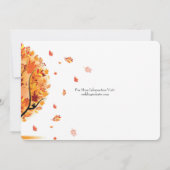 Faire-part de mariage de l'arbre d'automne (Dos)