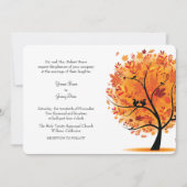 Faire-part de mariage de l'arbre d'automne (Devant)
