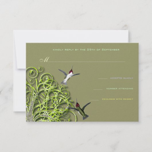 Faire-part de mariage de l'arbre de citron vert de (Devant)