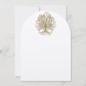 Faire-part de mariage de l'arbre de rotation d'or (Dos)