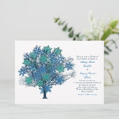 Faire-part de mariage de l'arbre de snowflacon d'h (Debout devant)