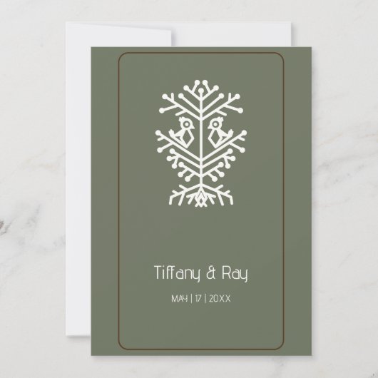 Faire-part de mariage de l'arbre de vie (Devant)