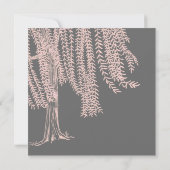 Faire-part de mariage de l'arbre rose et gris (Dos)