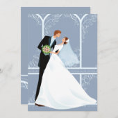 Faire-part de mariage de l'ardoise d'ouverture (Devant / Derrière)