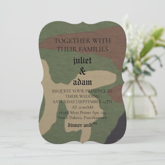 Faire-part de mariage de l'armée (Debout devant)